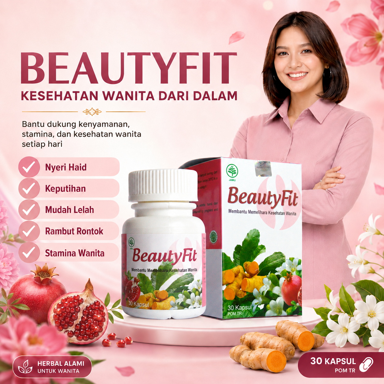 BeautyFit Nature Ace Herbal Pendukung Kesehatan Wanita & Stamina Harian